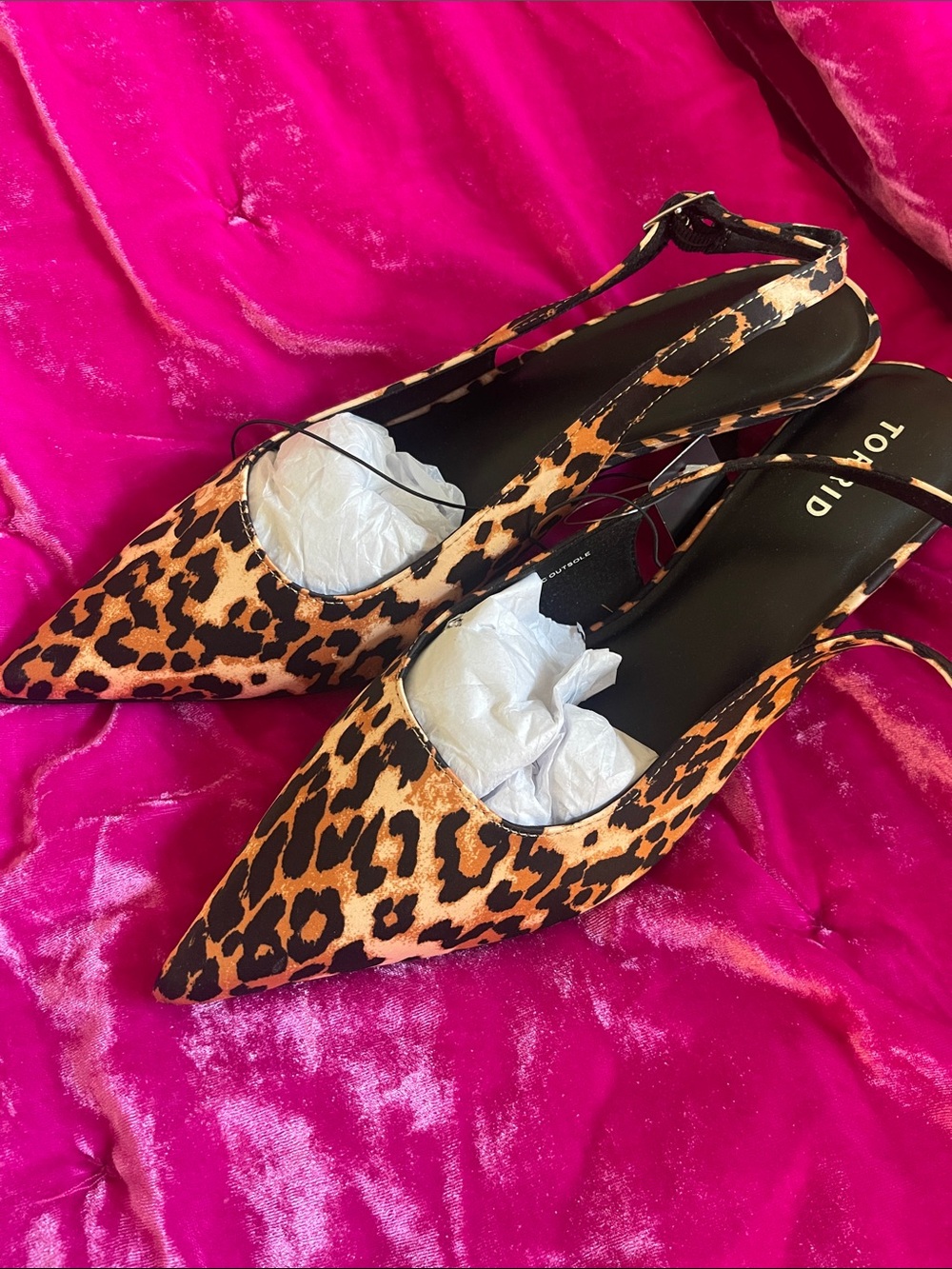 Torrid Leopard Print Pointed Slingback Flats